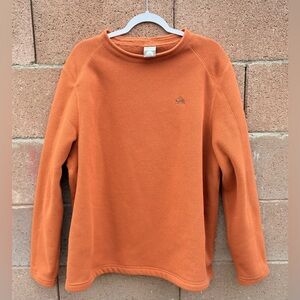 Nike ACG Men XL Therma-Fit Crew Neck Pullover Sweatshirt Orange Thick Warm